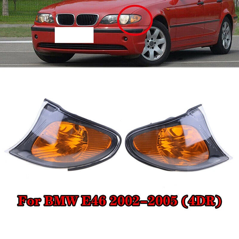 Pair Signal Clear Indicator Corner Side Light for BMW 325i 330i 4-Door 2002-2005