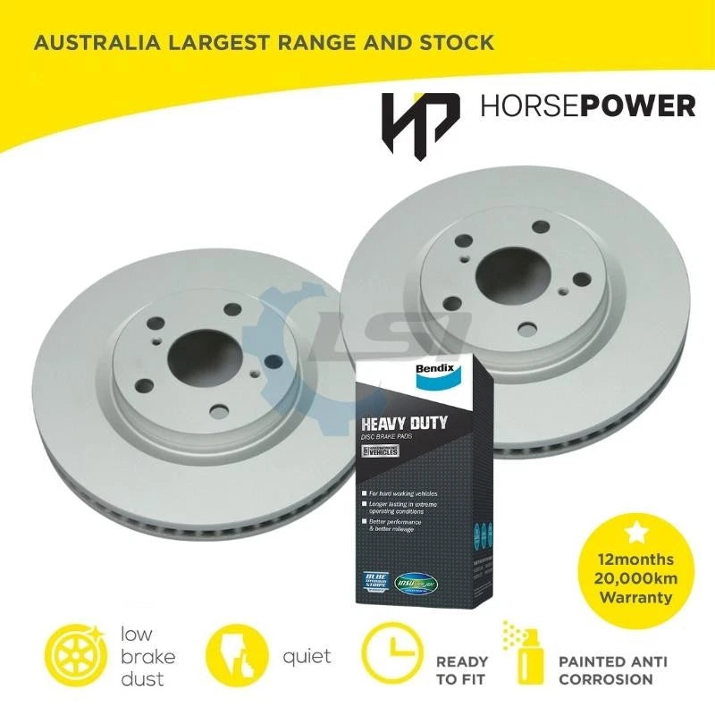 Front Bendix HD Brake Pads & Disc Rotors for Toyota Estima GSR50 GSR55 2006-18