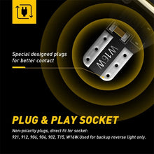 Load image into Gallery viewer, AUXITO 2PC T15 912 921 W16W LED Reverse Wedge Globe Car Light Bulb 6500K White