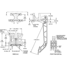 Load image into Gallery viewer, Wilwood Clutch/Brake Pedal 6.25:1 Reverse Swing Mount 340-12509