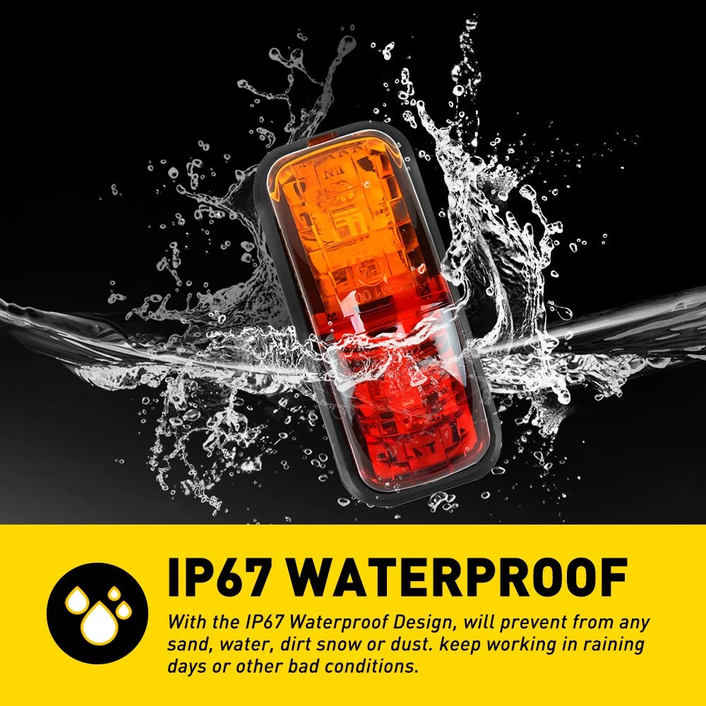 4/10/20x CLEARANCE LIGHT LED SIDE MARKER AMBER RED TRUCK CARAVAN 12-24V A