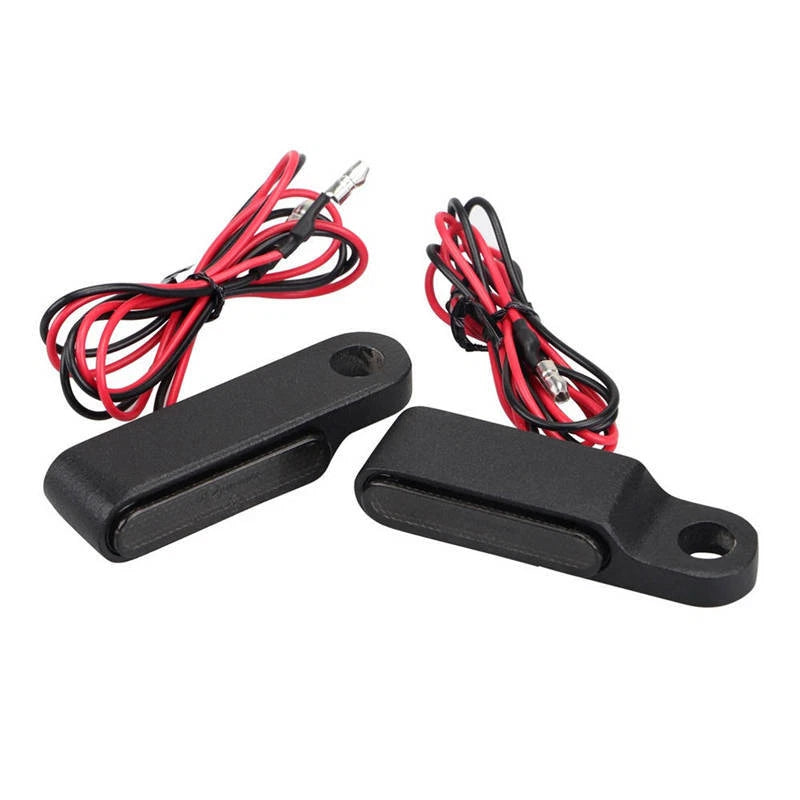 Motorcycle Handlebar Bar End 6 LED Turn Signal Indicators Light Black For Harley