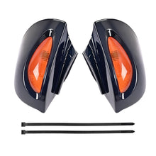 Load image into Gallery viewer, Dark Blue Rear View Mirrors Amber Turn Signals For BMW R1100RT R1100RTP R1150RT