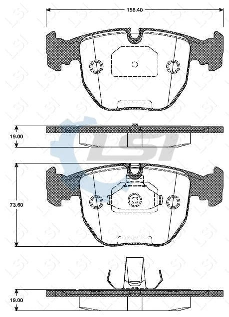 Front Bendix Brake Pads and Disc Rotors Sets Sensor for BMW X5 E53 3.0 4.4 00-06