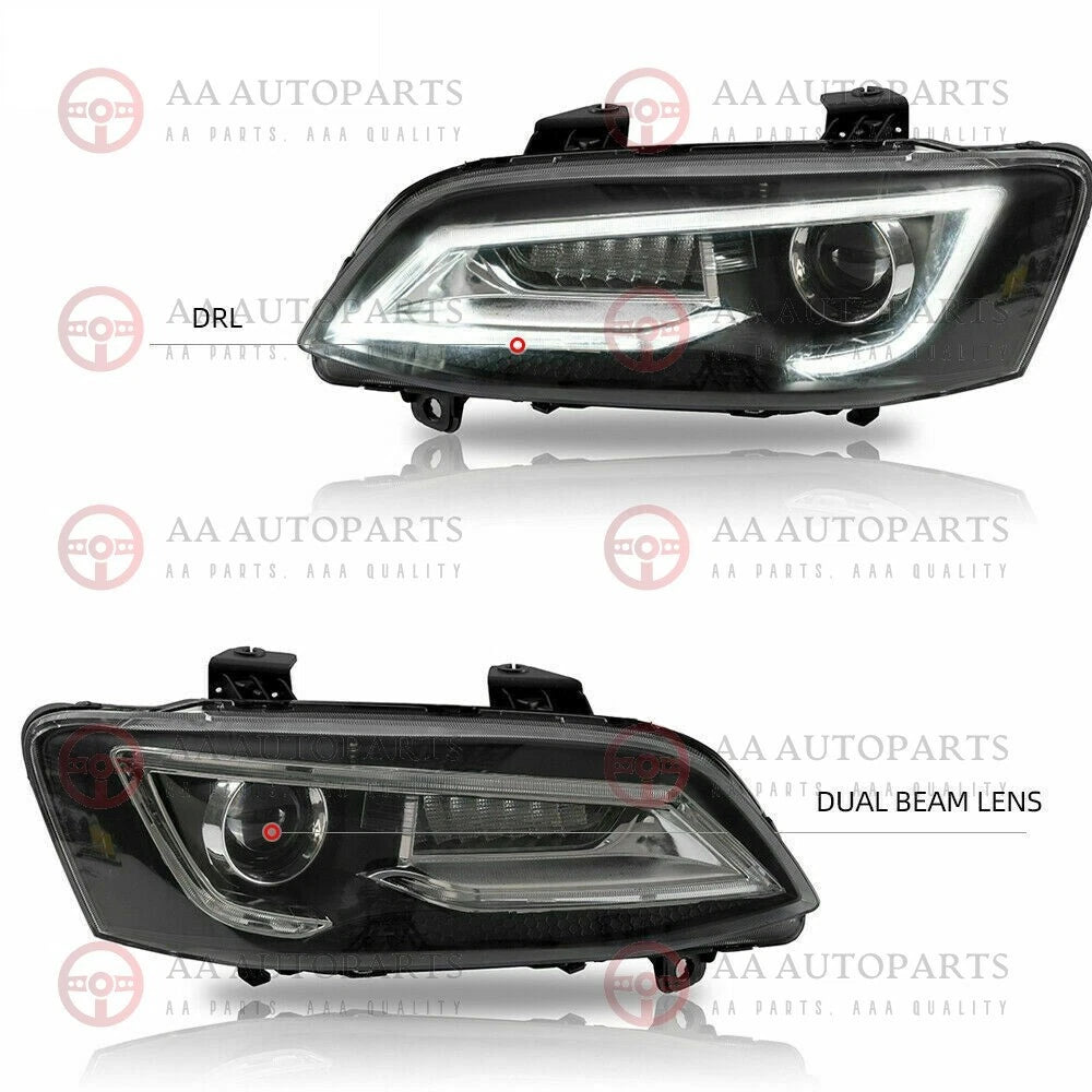 Holden VE Commodore Series 1 & 2 LED DRL Headlights Sequential Indicator Blinker