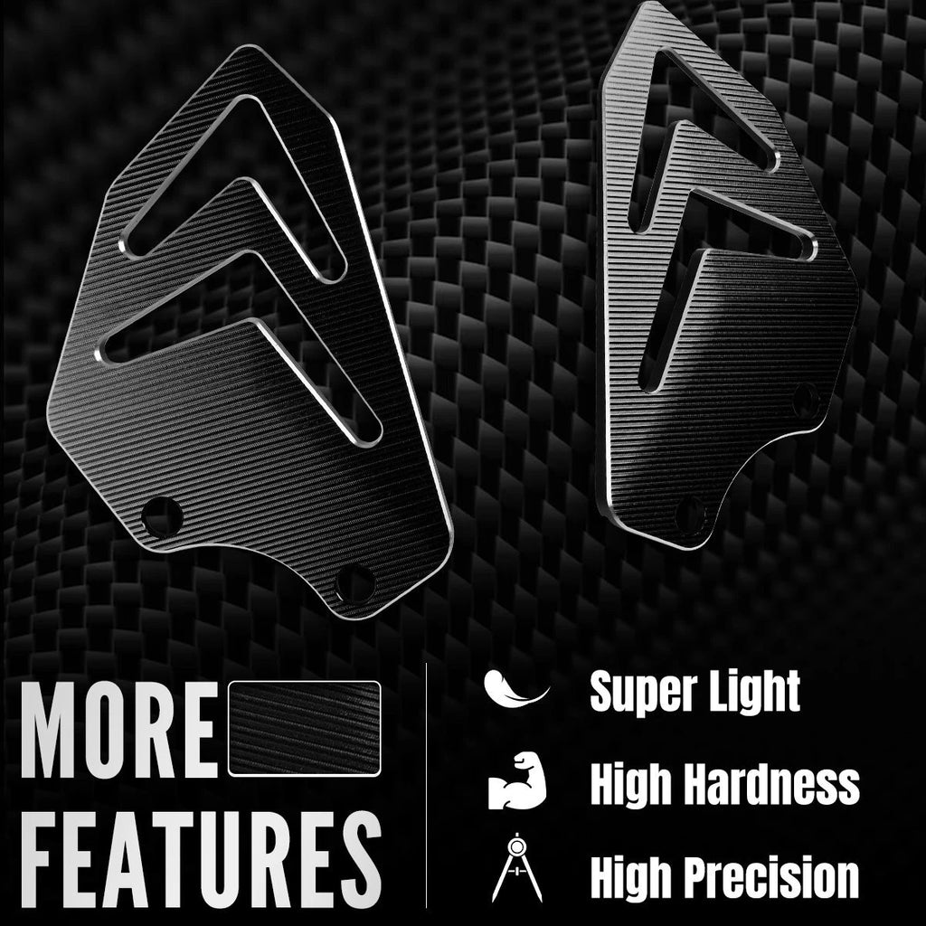 2X CNC Billet Aluminum Passenger Heel Guards Matt For Ducati DesertX 2022+ Black