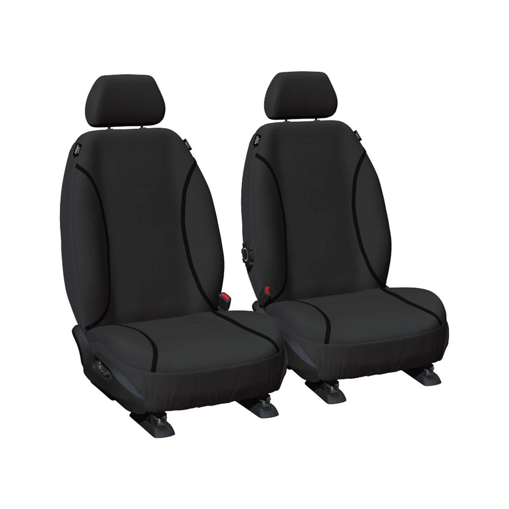 Sperling Tradies Canvas Front Black Seat Covers Suits Toyota Hilux 2009-2015 ...