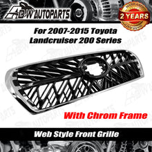 Load image into Gallery viewer, For 2007-2015 Toyota Landcruiser 200 Series Chrome Gloss black web Front Grille