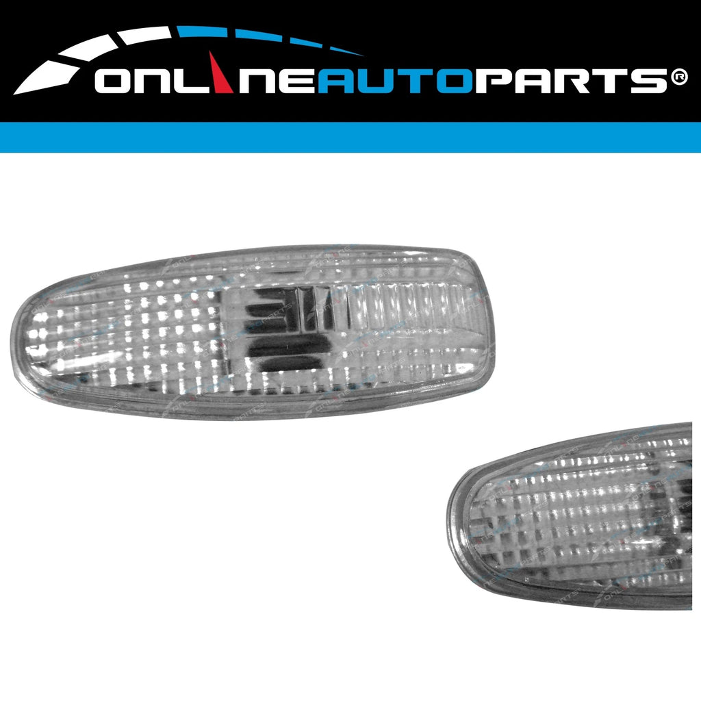 Set of 2 Clear Guard Side Indicator Blinker Repeater Lamps