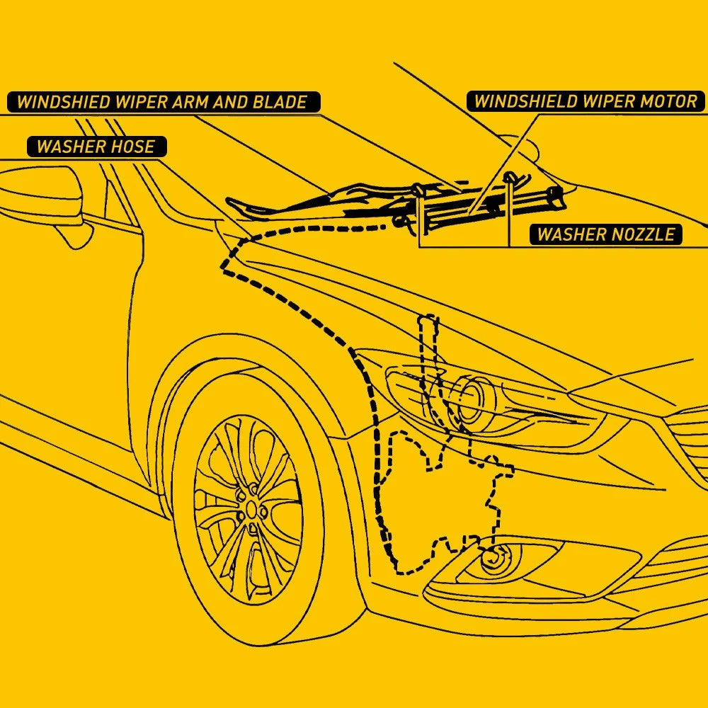 2x Front Windshield Washer Nozzle Spout Jet For 55157319AA Dodge Nitro 2007-2011