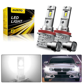 AUXITO H11 H8 LED Headlight Globes Kit Bulbs Beam H/Low 19000LM Bright White 12v