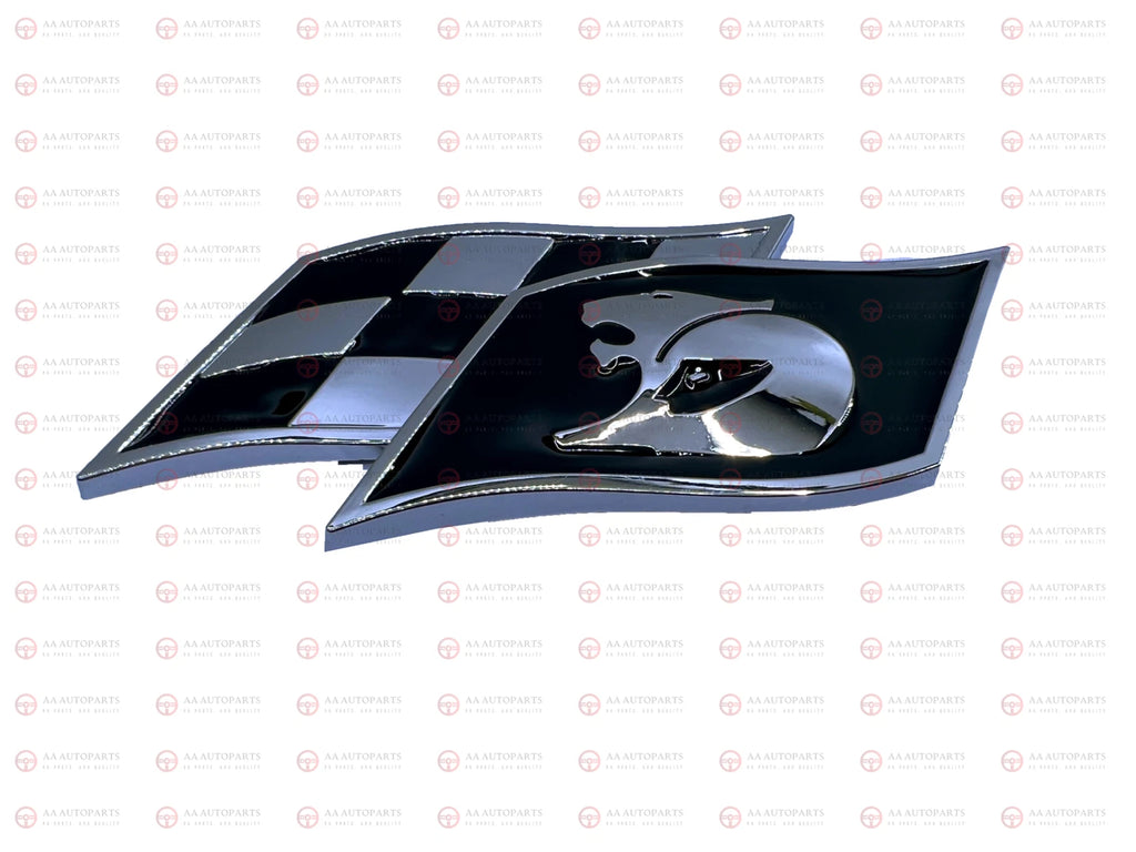 Black HSV Racing Flag Badge Emblem Holden Commodore V8 SV6 SS SV8 GTS R8 Maloo