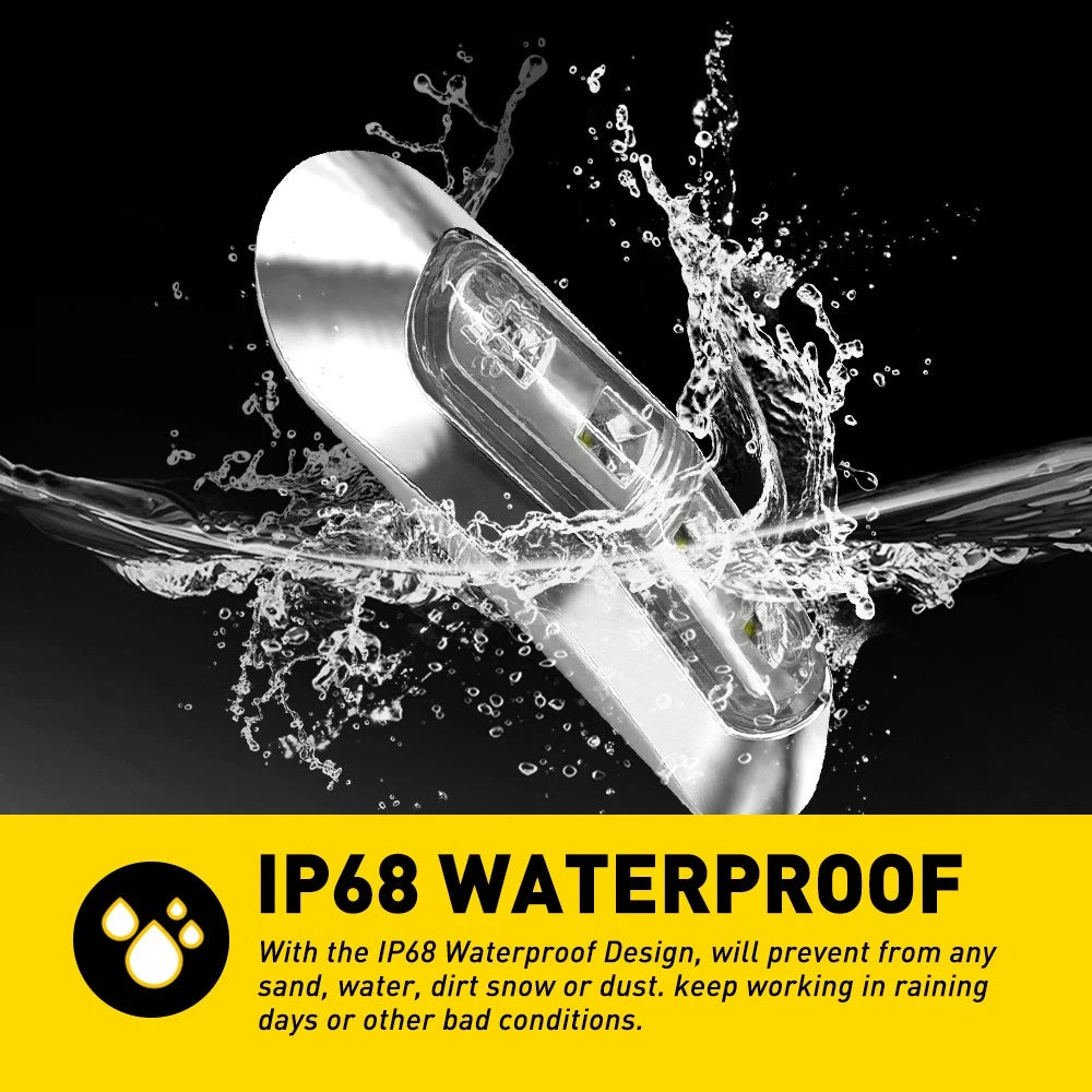 60X Red Amber LED Clearance Lights Side Marker Truck Caravan Multi Volt A