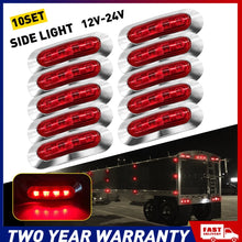 Load image into Gallery viewer, 10x Red LED Clearance Lights Side Marker Lamp Trailer Truck Caravan Lorry IP67