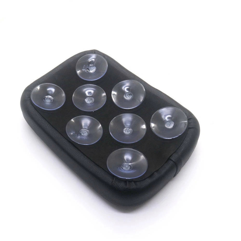 Black Rear Passenger Seat Pillion Pad 8 Suction Cup Fit For Harley Chopper ST