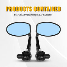 Load image into Gallery viewer, For MT07 Motorcycle 7/8" Handle Bar End Rearview Side Mirrors Black Universal