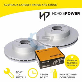 Front Brake Pads and Premium Brake Rotors for Ford FALCON BA including UTE 02-05