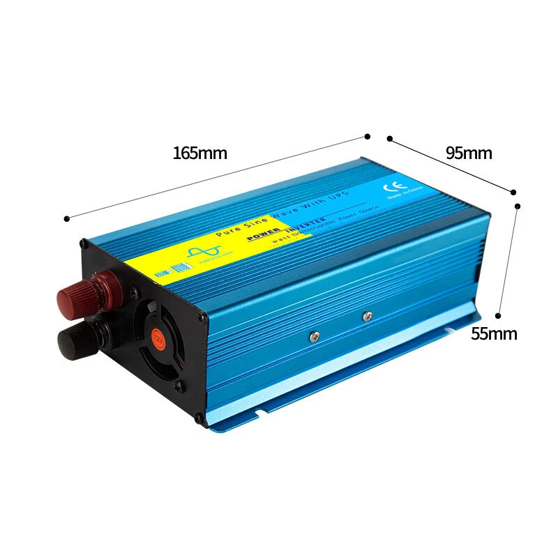 Pure Sine Wave Power Inverter 400W 800W DC 12V to AC 220V Caravan Camping LCD ST