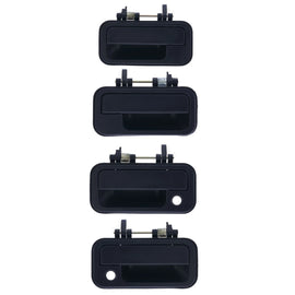 4pc Front Rear Left & Right Outer Door Handle Black For Holden Rodeo TF 1988-03