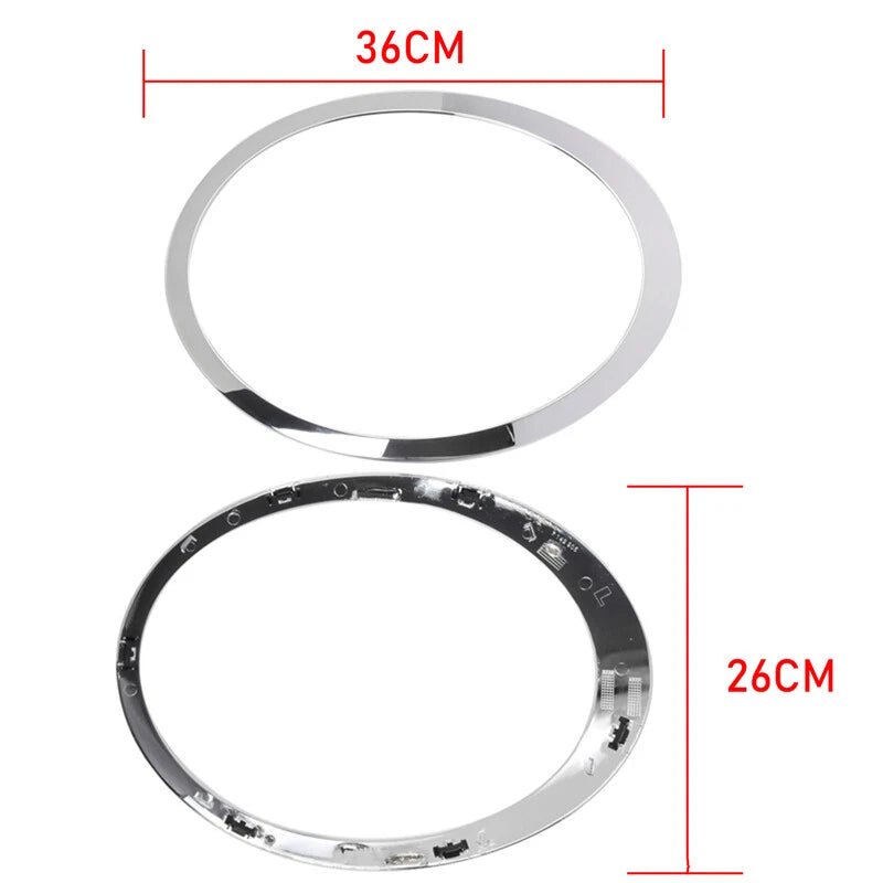 2PCS Left & Right Chrome Headlight Trim Ring For Mini Cooper R55 2007-2015 ST