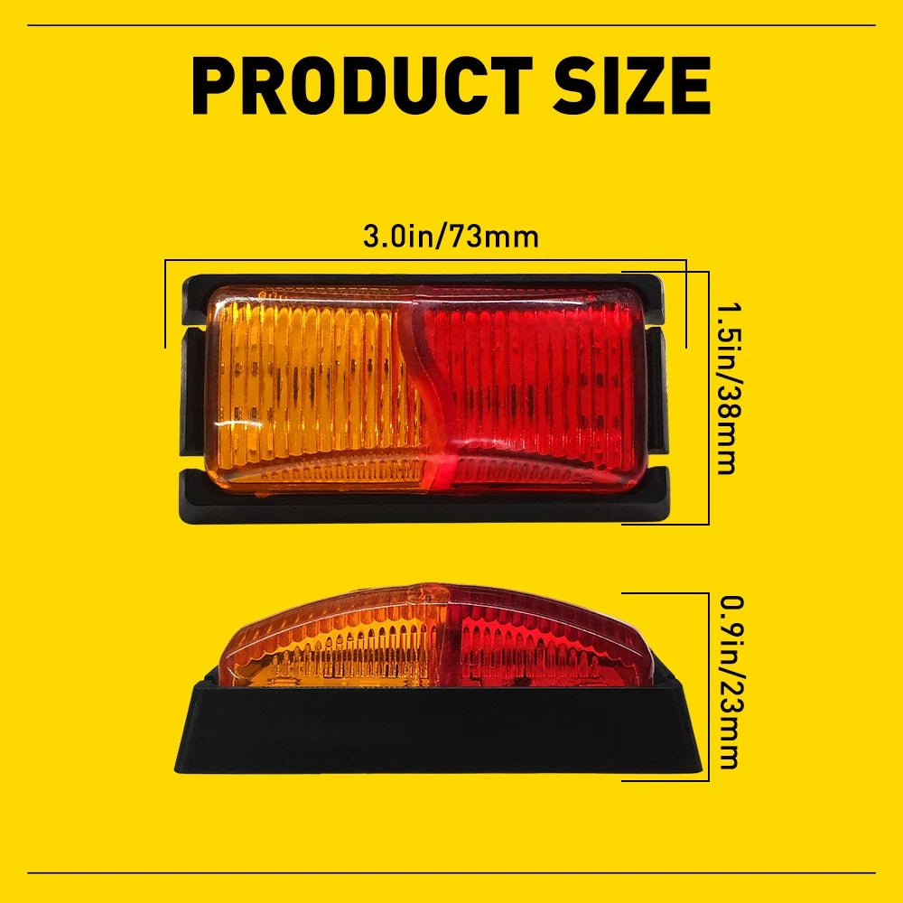 4-20x LED Clearance Light Side Marker Lamps RED AMBER Trailer Truck Caravan NEWA