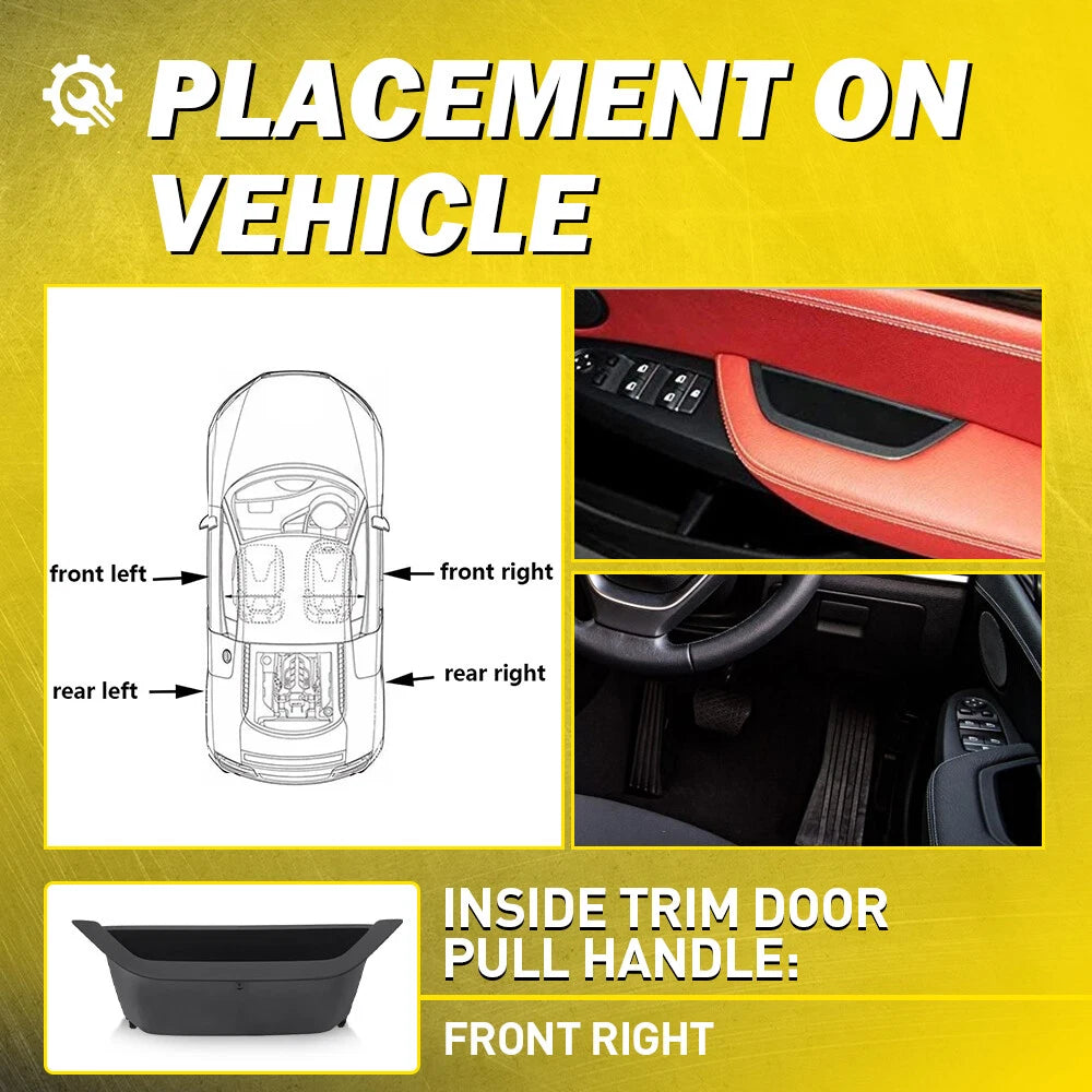 Right Driver Door Front Handle Pull Bowl Trim For BMW X3 X4 F25 F26 2010 - 2017