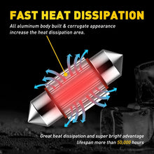 Load image into Gallery viewer, 2x FESTOON Car AUTO LED INTERIOR DOME Door BULBS LIGHT WARM GLOBE 12V WHITE