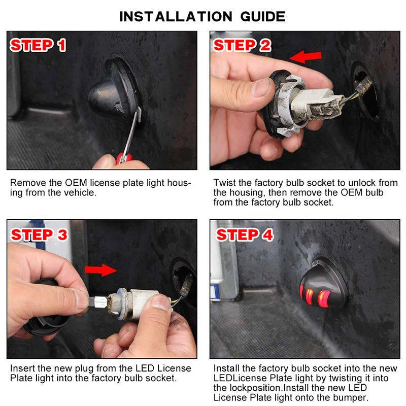 2x Car Rear Led Number License Plate Lights Lamp For Ford F150 F250 F350 F450 ST