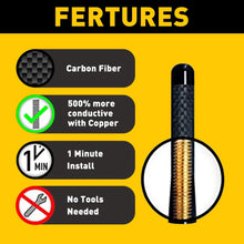 Load image into Gallery viewer, For Mitsubishi Lancer EVO X Car Antenna Carbon Fiber 3" Radio Signal Aerial Mast