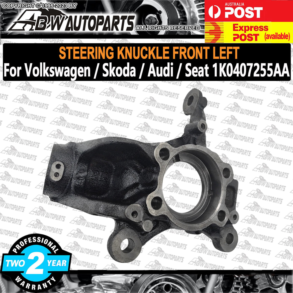 4-BOLT Steering Knuckle 1K0407255AA for Seat Skoda Audi Volkswagen Front LH