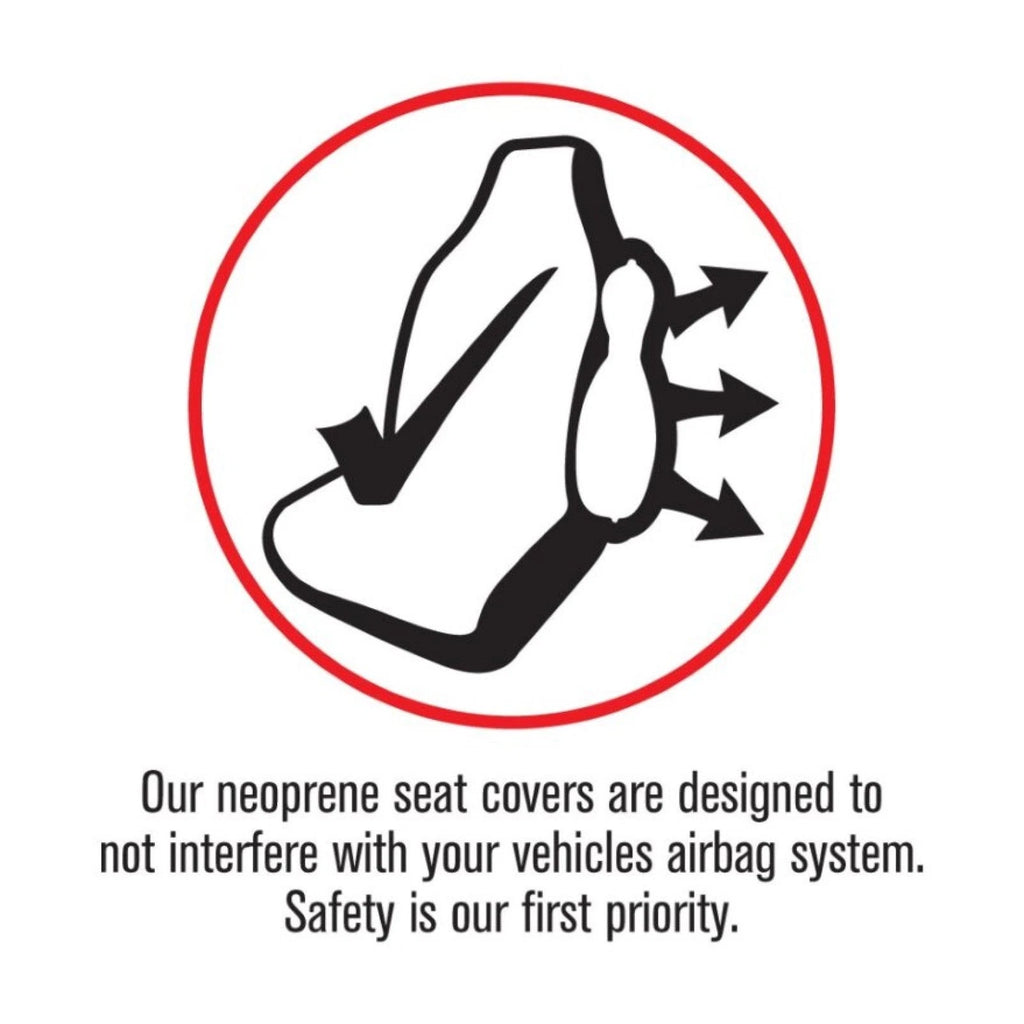 Sperling Getaway Neoprene Front Black - Silver Stitch Seat Covers Suits Evere...