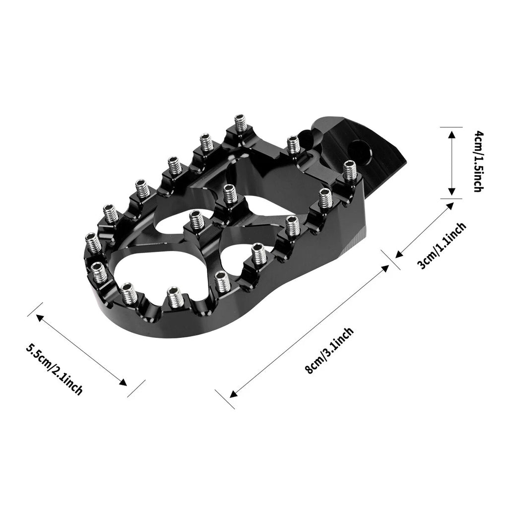 Black Wide Fat Footpegs Foot Pegs For Surron Sur-Ron Light Bee X For Segway X160