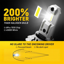 Load image into Gallery viewer, 2X 30000LM H7 LED Headlight Globes Bulbs Kit 6500K White Power High/Low Beam AU