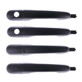 4pc Front Rear Left & Right Outer Door Handle Outer Black for Kia Sportage 05-10