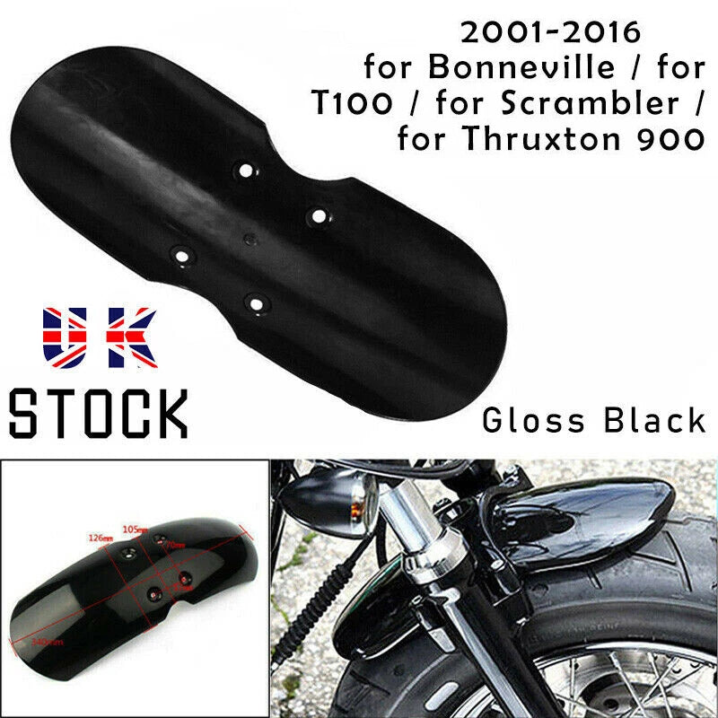 For Triumph Bonneville T100 Scrambler Thruxton Short Front Fender Mudguard 01-16