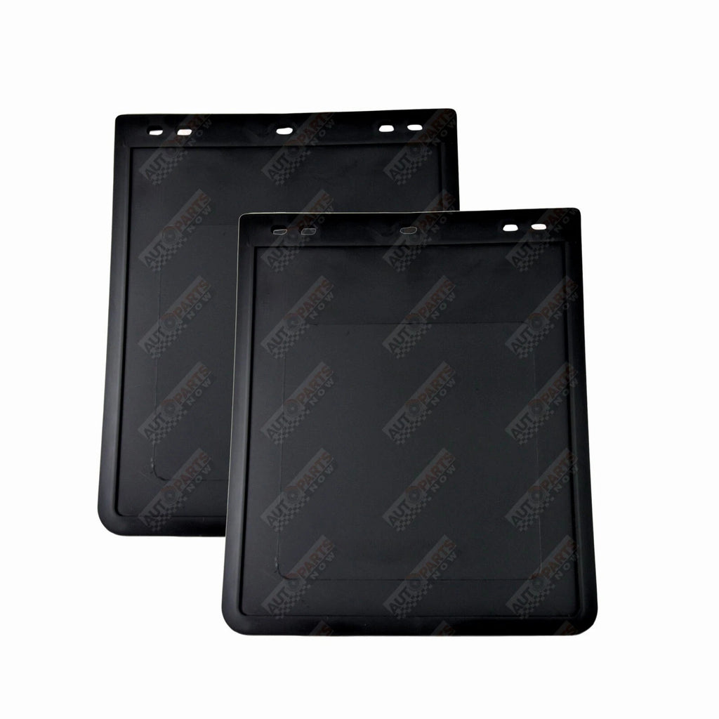 Pair Heavy Duty Mud Flaps Black 12 inch wide x 14 inch drop 4WD Truck Trailers