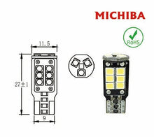 Load image into Gallery viewer, T10 W2.1X9.5D Wedge LED Interior License Park Light Blub Globe 3W 12V 6500K 2pc