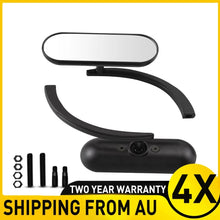 Load image into Gallery viewer, 4x Motorcycle Black Mini Oval Rear View Mirror For Honda Suzuki FLS Softail Slim