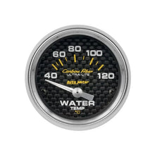 Load image into Gallery viewer, Autometer Carbon Fiber 2-1/16in Water Temp Gauge 40-120C Short Sweep Electric...