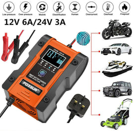 12/24V Car Battery Charger Lead-acid AGM GEL& Lithium LiFePO4 Battery Repair ST