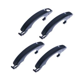 Door Handle Outer for Volkswagen Amarok 10-20 Set of 4 Black FRONT REAR LH+RH