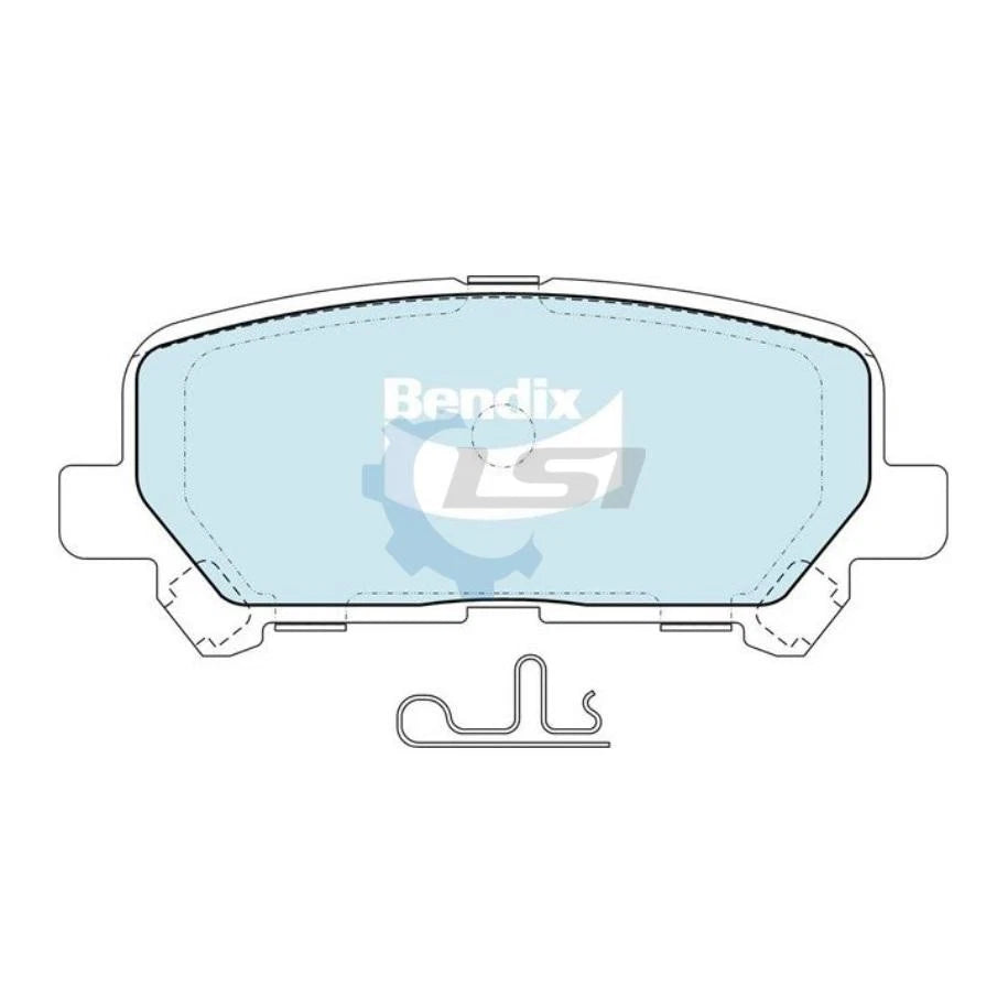 Rear Bendix 4WD Brake Pads and Rotors Set for Isuzu MU-X 3.0L 11/2013-06/2021