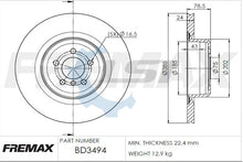 Load image into Gallery viewer, Fremax Rear Disc Rotors for BMW X5 M E70 4.4 2009-2013