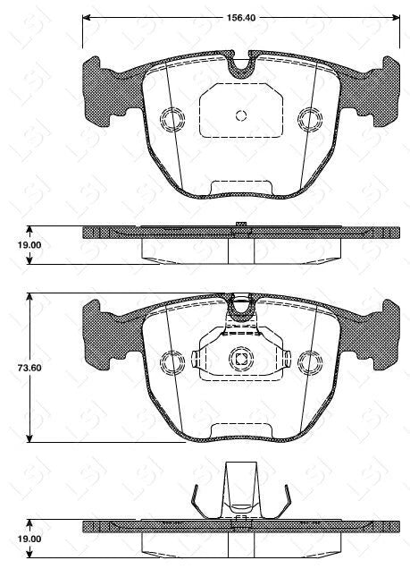 Front Brake Pads and Disc Rotors Sets incl Sensor for BMW X5 E53 3.0 4.4 00-06