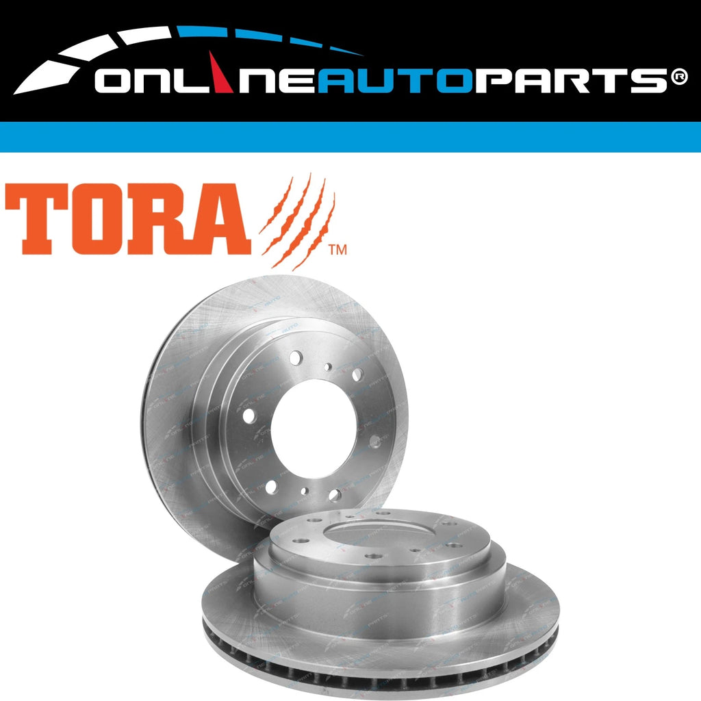 2 x Rear Disc Brake Rotors for Mitsubishi Pajero NM NP NS NT NW 2000-2013