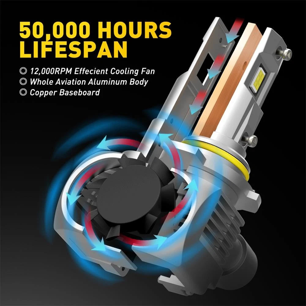 9005 HB3 360°Lighting Super Bright Headlight LED Bulbs High Kit Beam 6500K White