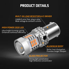 Load image into Gallery viewer, 2X AUXITO LED PY21W BAU15s BRIGHT Bulbs Globe AMBER for Turn Indicator Signal