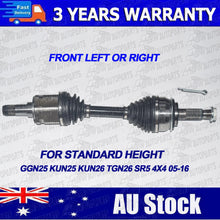 Load image into Gallery viewer, 1 x CV Joint + Axle Drive Shaft For Toyota Hilux GGN25 KUN25 KUN26 TGN26 SR5 4x4