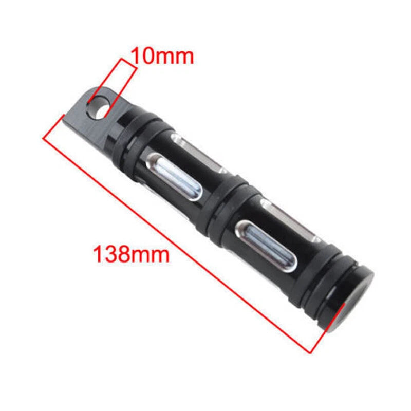 Black CNC Aluminum Motorcycle Foot Pegs for Harley Touring Dyna Male Peg Mount S