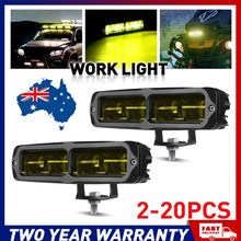 Load image into Gallery viewer, 2-20x Universal 6in 60W LED Bar Pods Work Light Spot Driving Fog Amber Lamp A